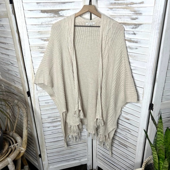 American EAGLE Women's Boho Open Front Cardigan Kimono Sweater Short Sleeve OS - Picture 8 of 15